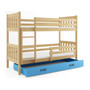 Detská poschodová posteľ CARINO s úložným priestorom 80x190 cm - borovica Ružová - galéria #3