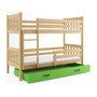 Detská poschodová posteľ CARINO s úložným priestorom 80x190 cm - borovica Biela - galéria #1