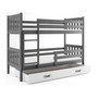 Detská poschodová posteľ CARINO s úložným priestorom 80x190 cm - grafit Biela - galéria #4