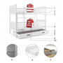 Detská poschodová posteľ CARINO s úložným priestorom 80x160 cm -grafit Biela - galéria #6