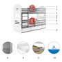 Detská poschodová posteľ DOMINIK s úložným priestorom 80x190 cm - grafit Biela - galéria #6