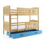 Detská poschodová posteľ KUBUS s úložným priestorom 80x190 cm - borovica - galéria #3