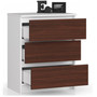 Komoda K60 3SZ - biela/wenge - galéria #1
