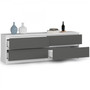 Komoda K160 4SZ - biela/grafit - galéria #1
