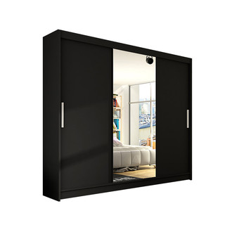 Veľká šatníková skriňa ASTON I čierna šírka šírka 250 cm