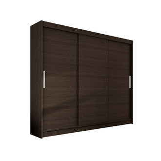Veľká šatníková skriňa ASTON II čokoládová šírka 250 cm