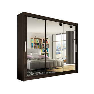 Veľká šatníková skriňa ASTON III čokoládová šírka 250 cm