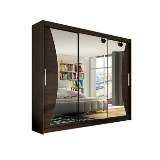 Veľká šatníková skriňa ASTON IV čokoládová šírka 250 cm