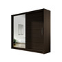 Veľká šatníková skriňa BEGA VI čokoládová šírka 180 cm
