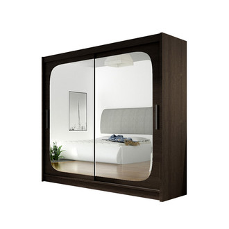 Veľká šatníková skriňa BEGA VIII čokoládová šírka 180 cm