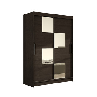 Veľká šatníková skriňa MIAMI III čokoládová šírka 120 cm
