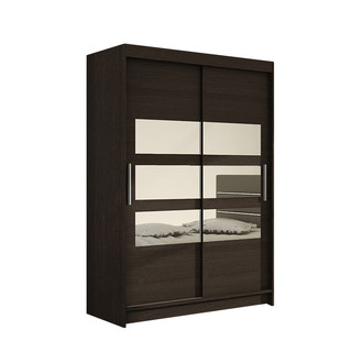 Veľká šatníková skriňa MIAMI V čokoládová šírka 120 cm