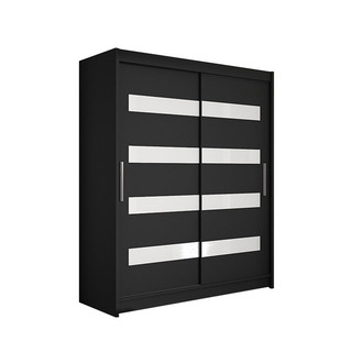 Veľká šatníková skriňa WESTA IV čierna šírka 150 cm
