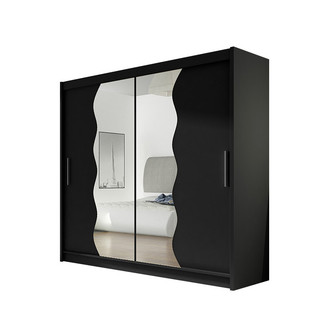 Veľká šatníková skriňa BEGA X čierna šírka 180 cm