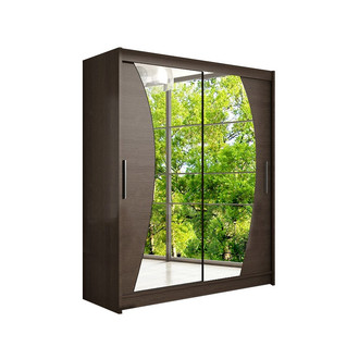 Veľká šatníková skriňa WESTA X čokoládová šírka 150 cm