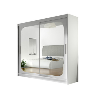 Veľká šatníková skriňa BEGA VIII biela šírka 180 cm