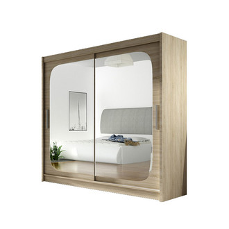 Veľká šatníková skriňa BEGA VIII sonoma šírka 180 cm