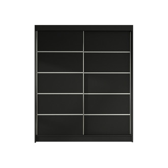 Šatníková skriňa LINO IV šírka 120 cm - čierna