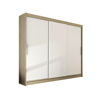 Veľká šatníková skriňa ASTON II dub sonoma/biela šírka 250 cm