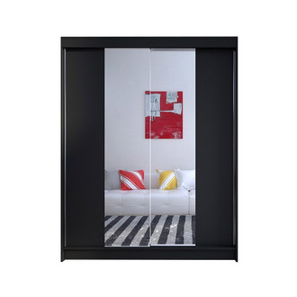 Šatníková skriňa CAMINO II šírka 150 cm - čierna