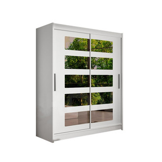 Veľká šatníková skriňa WESTA V biela šírka 150 cm