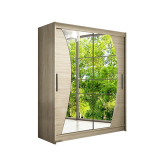 Veľká šatníková skriňa BEGA IX sonoma šírka 180 cm