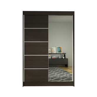 Šatníková skriňa LINO III šírka 120 cm - čokoláda