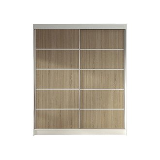 Šatníková skriňa LINO IV šírka 120 cm - biela/dub sonoma