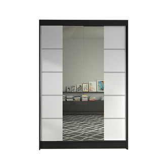 Šatníková skriňa LINO V šírka 120 cm - čierna/biela