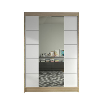 Šatníková skriňa LINO V šírka 120 cm - dub sonoma/biela