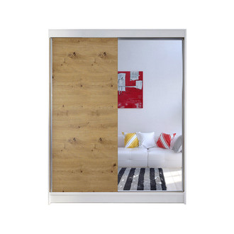 Šatníková skriňa CAMINO I šírka 150 cm - biela/dub artisan