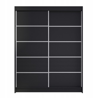 Šatníková skriňa CAMINO IV šírka 150 cm - čierna