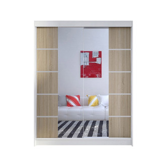 Šatníková skriňa CAMINO V šírka 150 cm - biela/dub sonoma