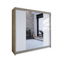 Šatníková skriňa TALIN II šírka 180 cm - dub sonoma/biela