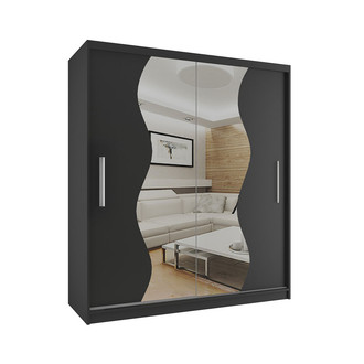 Veľká šatníková skriňa WESTA S - Čierna