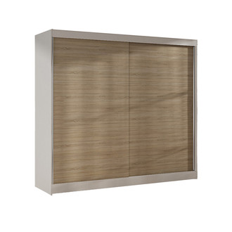 Šatníková skriňa BASTI X šírka 200 cm - biela/dub sonoma