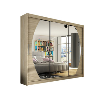 Veľká šatníková skriňa ASTON V 250 cm - dub sonoma