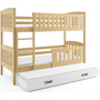 Detská poschodová posteľ KUBUS s výsuvnou posteľou 80x190 cm - borovica Ružová - galéria #1