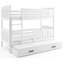 Detská poschodová posteľ KUBUS s výsuvnou posteľou 80x190 cm - biela