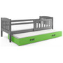 Detská posteľ KUBUS s výsuvnou posteľou 80x190 cm - grafit Zelená - galéria #5