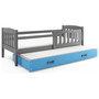 Detská posteľ KUBUS s výsuvnou posteľou 80x190 cm - grafit Sivá - galéria #3