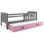 Detská posteľ KUBUS s výsuvnou posteľou 80x190 cm - grafit Sivá - galéria #2