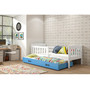 Detská posteľ KUBUS s výsuvnou posteľou 90x200 cm - biela Modrá - galéria #3