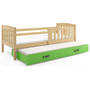 Detská posteľ KUBUS s výsuvnou posteľou 90x200 cm - borovica Zelená