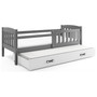 Detská posteľ KUBUS s výsuvnou posteľou 90x200 cm - grafit Biela