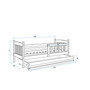 Detská posteľ KUBUS s úložným priestorom 80x160 cm - biela Sivá - galéria #1