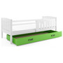 Detská posteľ KUBUS s úložným priestorom 80x160 cm - biela Zelená