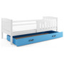 Detská posteľ KUBUS s úložným priestorom 80x160 cm - biela Modrá