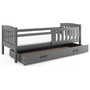 Detská posteľ KUBUS s úložným priestorom 80x160 cm - grafit Sivá