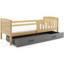 Detská posteľ KUBUS s úložným priestorom 80x190 cm - borovica Zelená - galéria #4